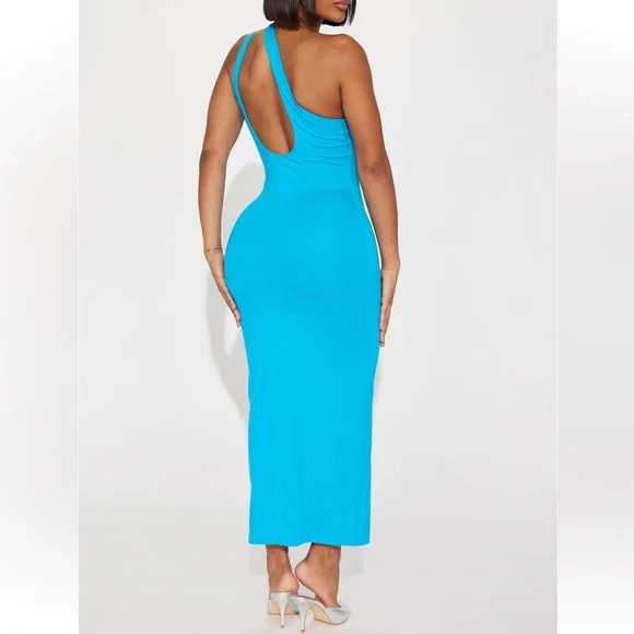 Keep It Routine Midi Dress - Blue - Picture 2 of 2